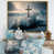 Toile avec cadre flottant or