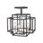 Orona Semi Flush Mount, Black/Brushed Nickel