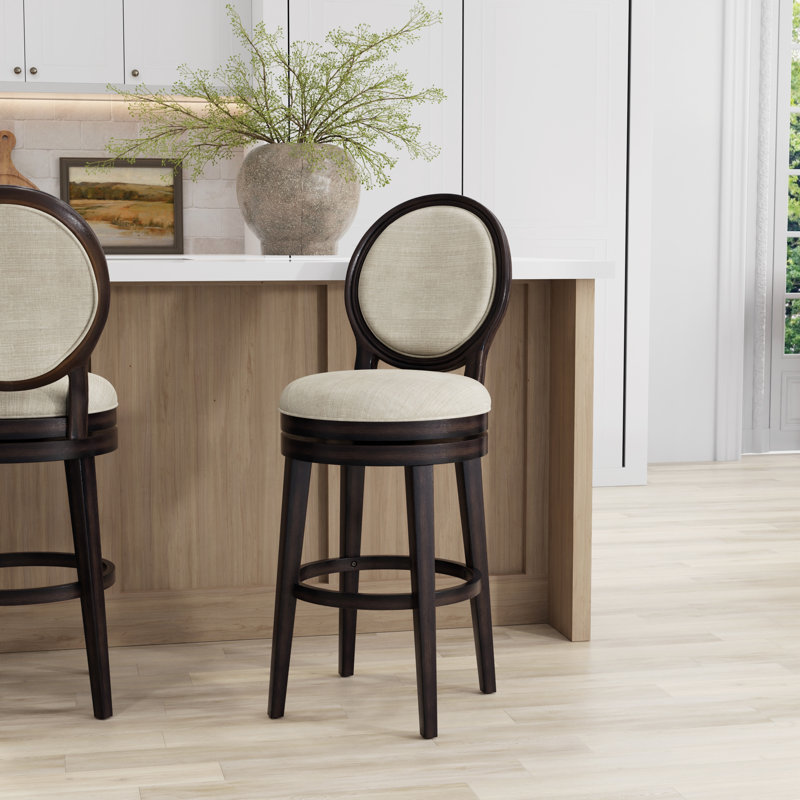 Tabouret pivotant Andranae, Brun, Tabouret de bar (siège d'une hauteur de 30,25 po)
