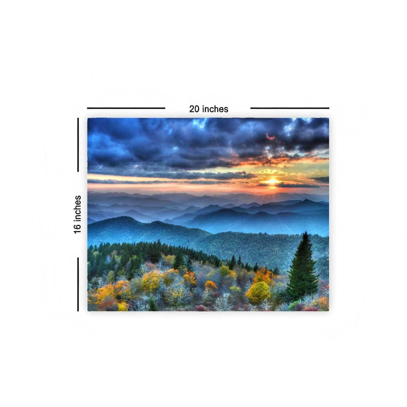 Blue Ridge Mountain, art mural Misty Mountains