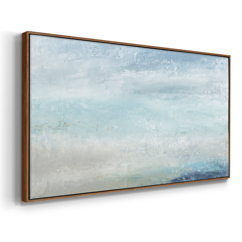 À venir à terre - Toile tendue avec châssis encadré - Prêt à être accroché, H 25 po x l 49 po, Noyer