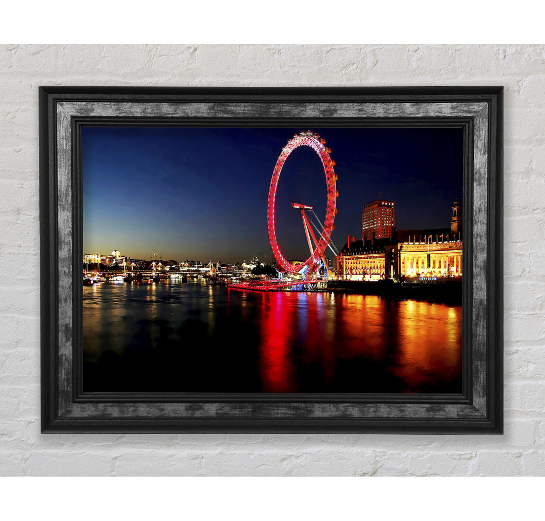 London Eye Red Reflections - Einzelner Bilderrahmen Kunstdrucke