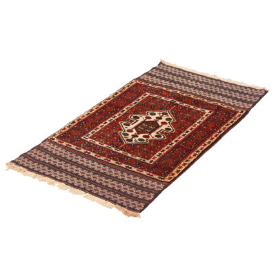 Kaiba One-of-a-Kind 3'1" X 5'1" New Age Wool Area Rug in Dark Copper