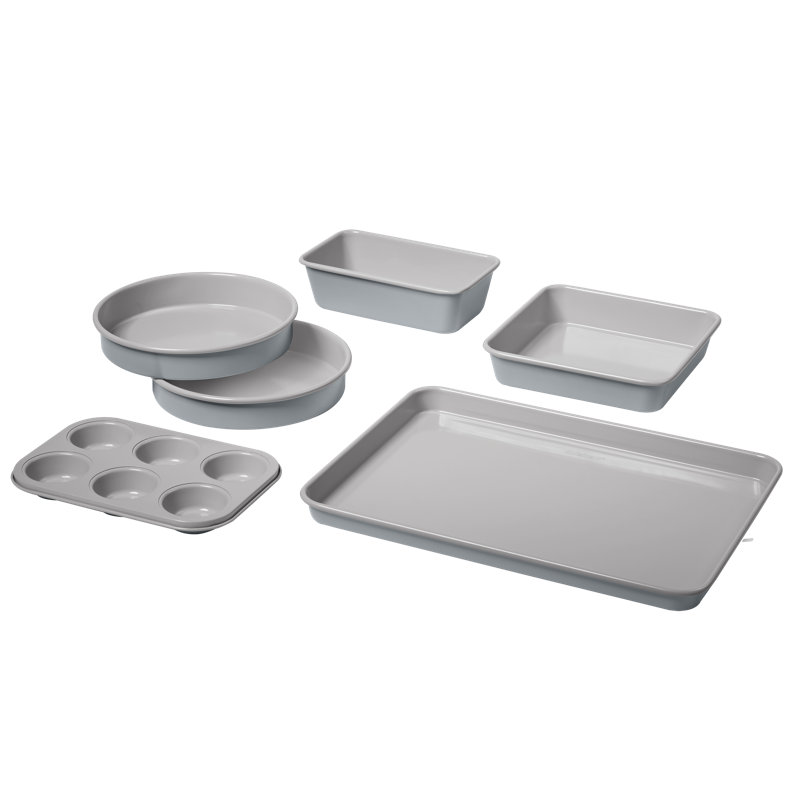 Cuisinart 6-Piece Ceramic Nonstick Bakeware Set, Gray