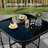 5Pcs  Outdoor Swivel Bar Set With 4 Swivel Chairs And Glass Top Table, All Weather Textile Fabric Outdoor Bar Height Chairs And Table Set Of 5 For Deck, Backyard-1234832516
