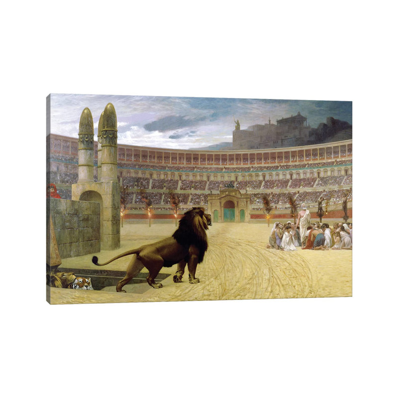 The Christian Martyr's Last Prayer, 1863-83 by Jean Leon Gerome - Wrapped Canvas Print