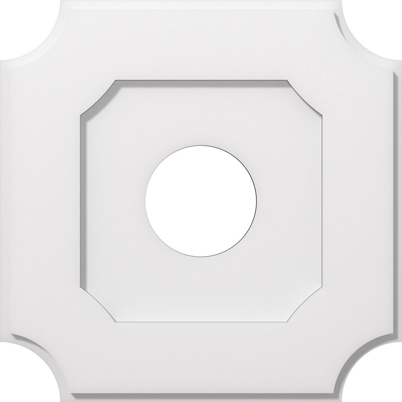 Médaillon de plafond contemporain en PVC de qualité architecturale 18 po x P 5 po x P 10 3/4 po x P 1 po