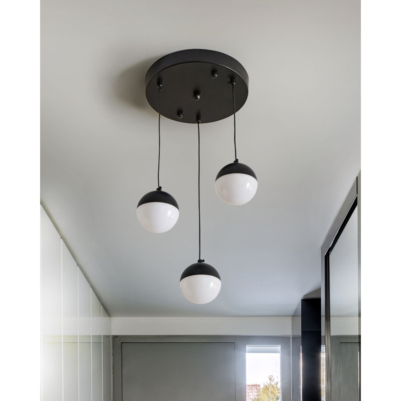 Audray 3 - Light Matte Black LED Bowl Pendant