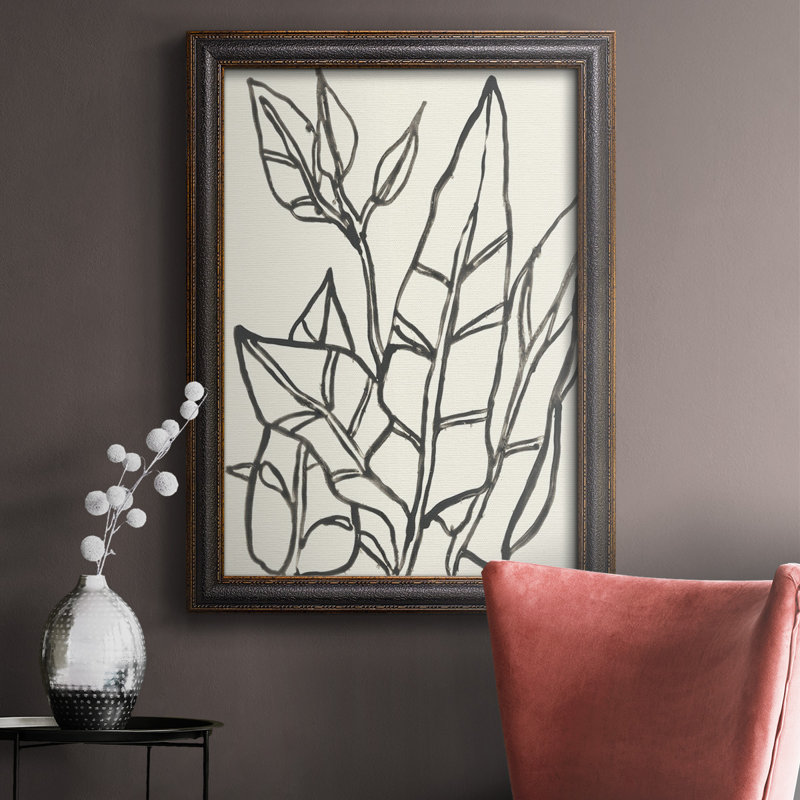 Toile encadrée de qualité supérieure Tropical Contour III - prête à être accrochée, H 20 po x l 16 po x P 2,5 po