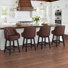 Gehrman 26''H Swivel Counter Height Stools With Solid Wood Frame