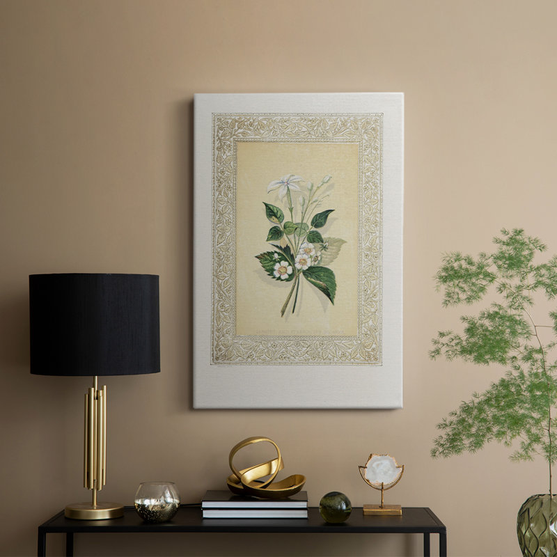 Imprimé floral rétro CXCII - galerie Cavas, H 18 po x l 12 po