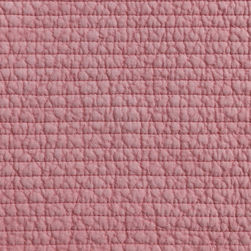 Nautica Seashore Stitch Cotton Reversible Pink Quilt Set, Twin Quilt + 1 Standard Sham, Pink