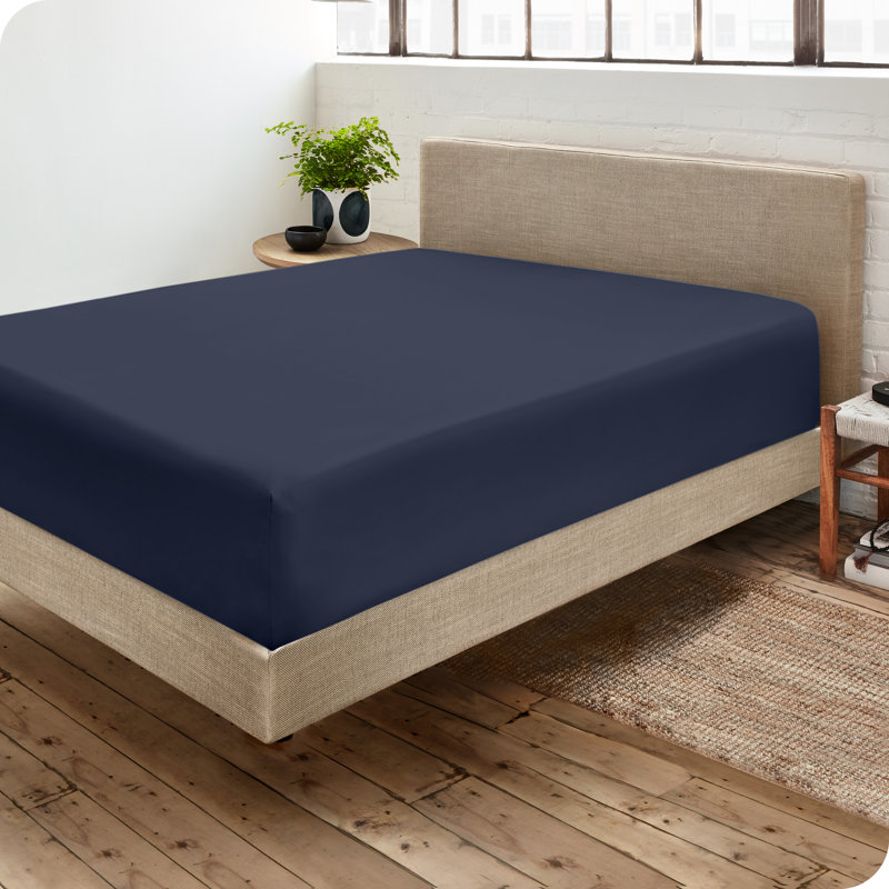 Drap-housse en microfibre, Drap-housse pour lit simple TG, Bleu minuit