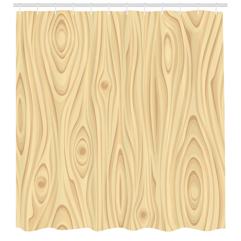 Ensemble de rideau de douche en bois texturé, H 75 po x l 69 po