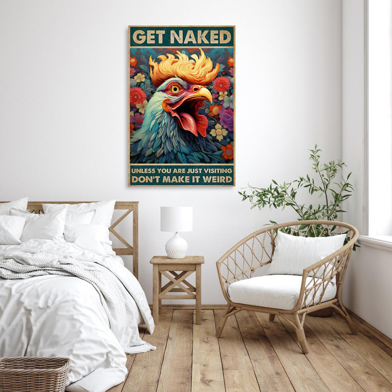 «Chicken Dont Make It Weird» sur toile, H 36 po x l 24 po x P 1,25 po
