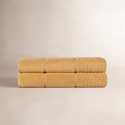 Hiyabel Waffle Cotton Bath Sheet Set