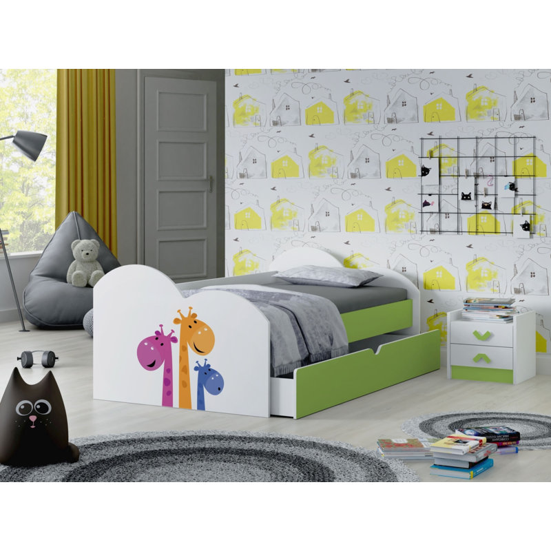 Shaddix European Toddler (80 X 160cm) Cabin Bed with Storage Included, Green