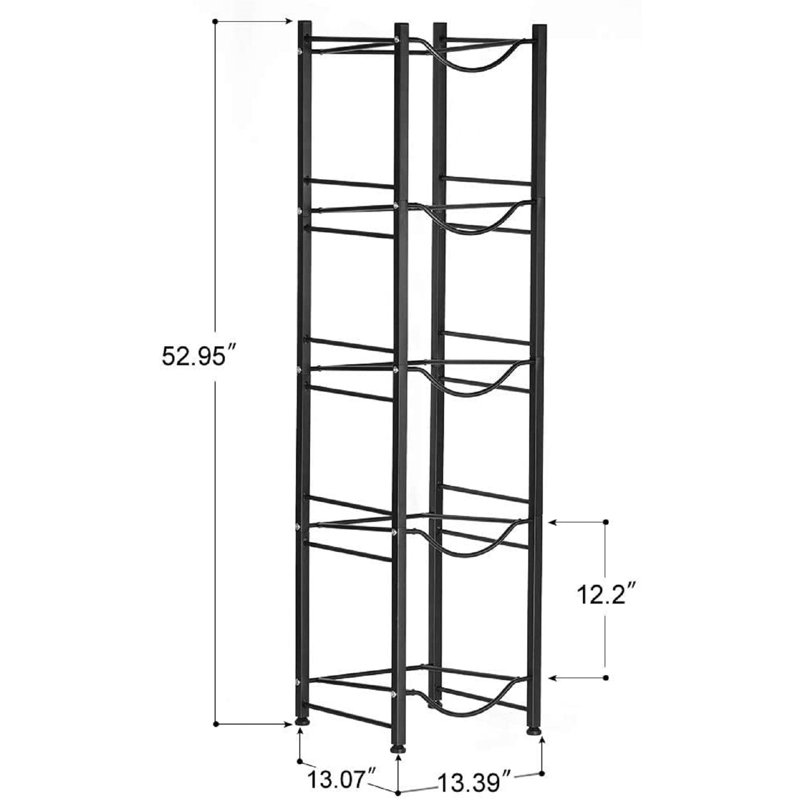 Jellison 13.39'' W Metal Storage Rack, Black