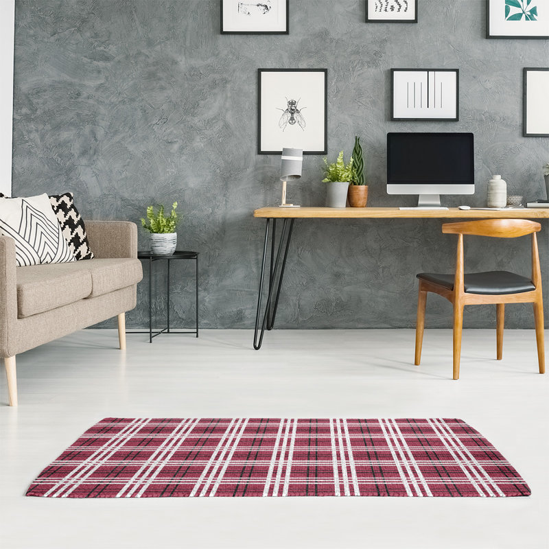 Tapis rouge à carreaux, Rectangle 5 pi x 7 pi