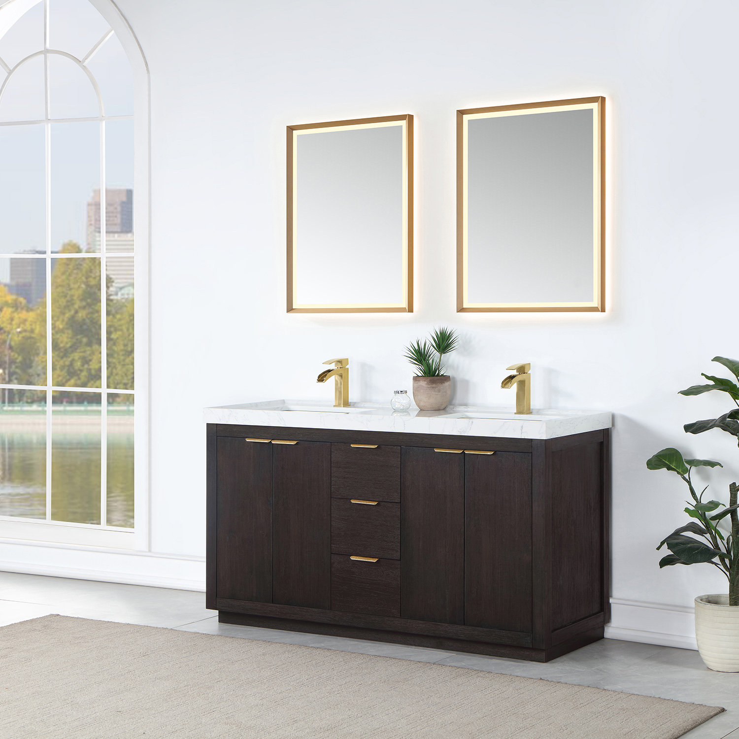 Wade Logan® Sauget 60 Double Bathroom Vanity Set, Wayfair