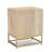 2-Drawer Solid Wood Nightstand with Cane Fronts-1563262682