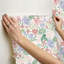 Double rouleau floral Peel & Stick-98670582