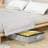 Under Bed Storage Containers, Low Profile Underbed Storage With Sturdy Sidewalls/Bottom 4.5 Inches  4Pack