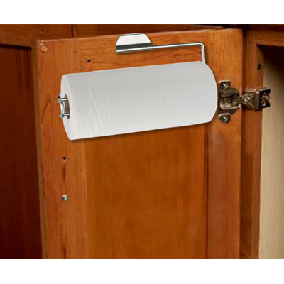 Porte-serviettes en papier à porte en Nickel satiné Home Basics