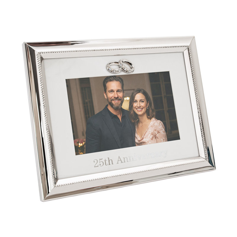 Silver Metal Picture Frame with Mat