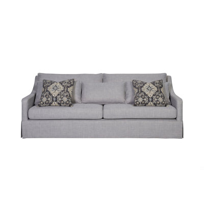 Sofa With Skirt And Reversable Cushions And 2 Pillows