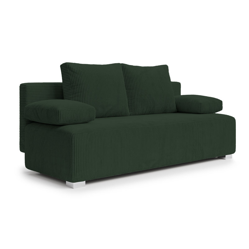 Adriyana 3 Seater Sofa Bed, Dark Green