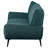 Teal Blue Flared Arm Loveseat