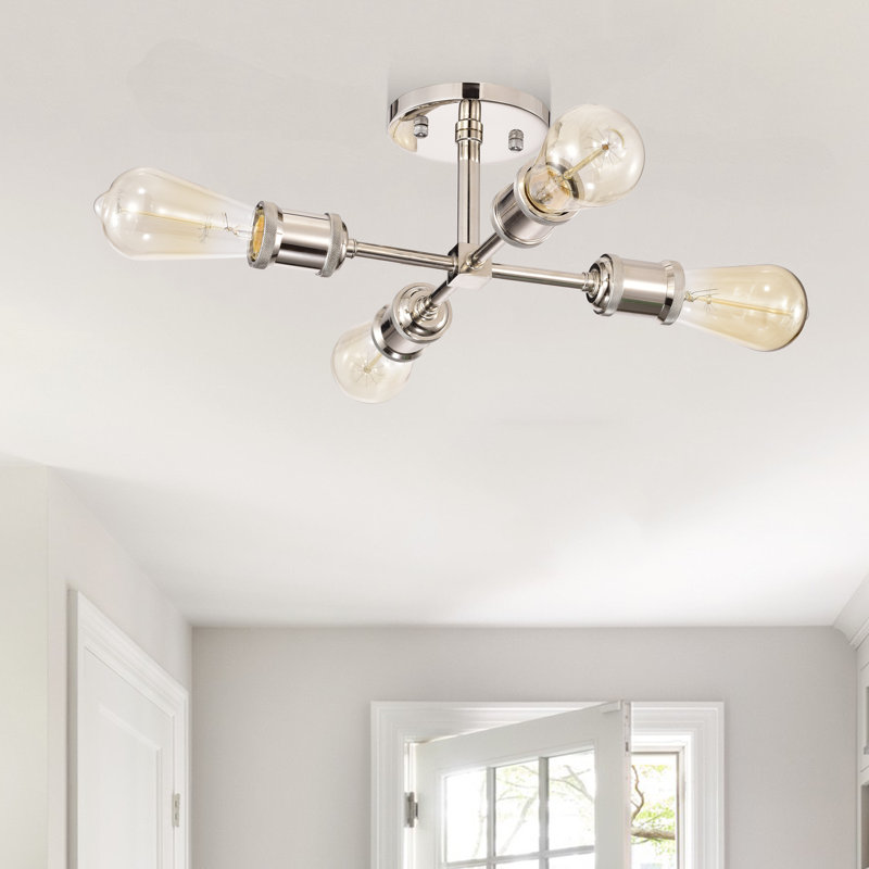Plafonnier semi-encastré 4 lumières Sputnik
