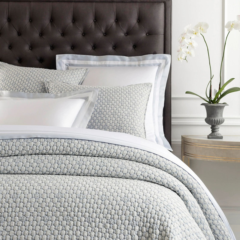 Lodi Matelasse Coverlet, King Coverlet, Blue