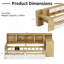 Lit de jour multifonctionnel en bois avec rangement abondant et bureau réglable-362549495