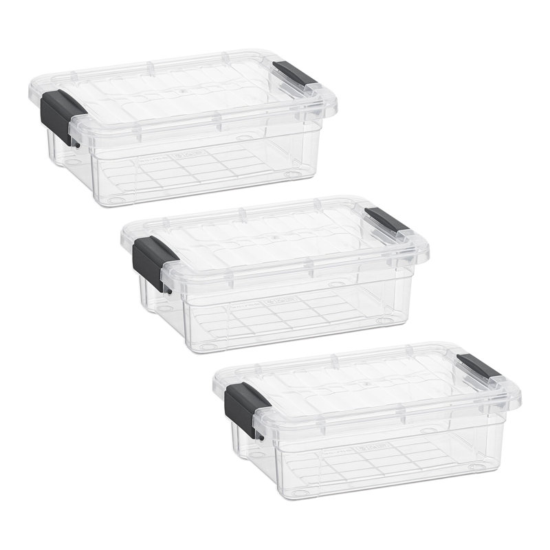 Boîtes de rangement transparentes avec couvercles Superio
