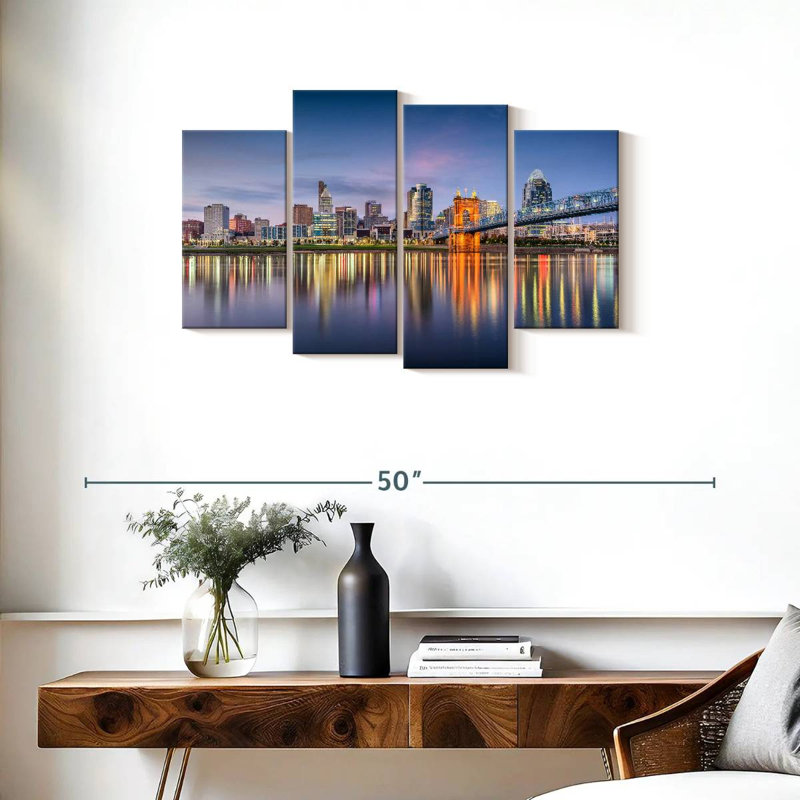 Hannes Cincinnati City Skyline, H 22 po x l 36 po