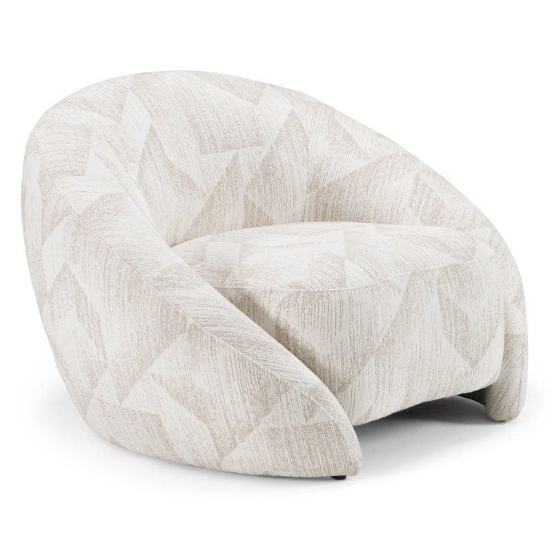 Jahzari - Modern Beige Pattern Fabric Accent Chair