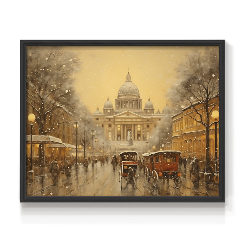 Chirstmas Art-CCCXXXVI -Framed Print - Restickable, H 16 po x l 20 po, Noir, noir, noir, noir