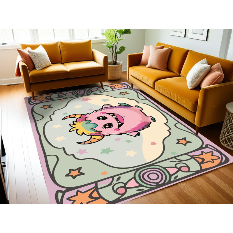 Tapis de Noël lavable The Holiday Aisle® Halloween, Rectangulaire 2 pi x 4 pi