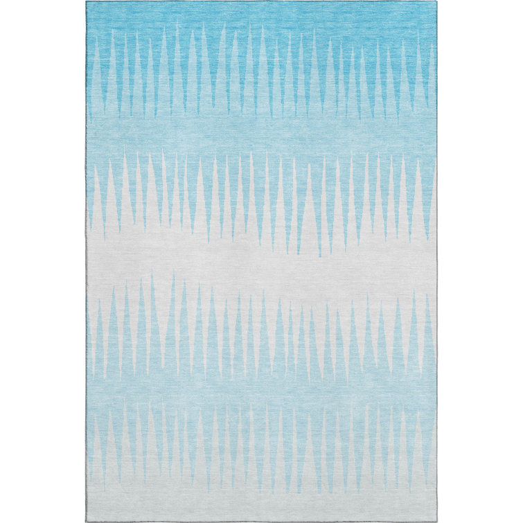 Premium Machine Washable Prisco Sky Rug