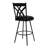 Derya Swivel Counter or Bar Height Armless Bar Stool with Footrest in Faux Leather and Metal-358558531-358519354