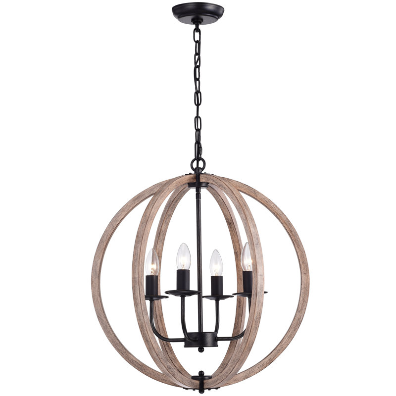Laurel Foundry Modern Farmhouse® Nickens 4 - Light Candle Style Globe ...