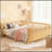 Wood Platform Bed For Kids, Wood Low Profile Full Bed With Rails For Girls And Boys-2122040556