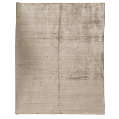 Hand Knotted Silk Area Rug in Olive