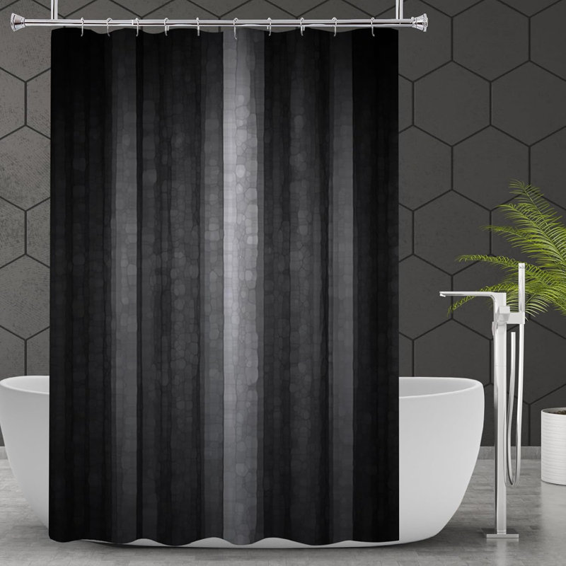 Polyester Shower Curtain Set, 198cm H x 182.9cm W, Blue