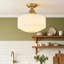 Suspension lumineuse Ashly 1 - Style école, en verre, pour îlot de cuisine, à intensité variable.