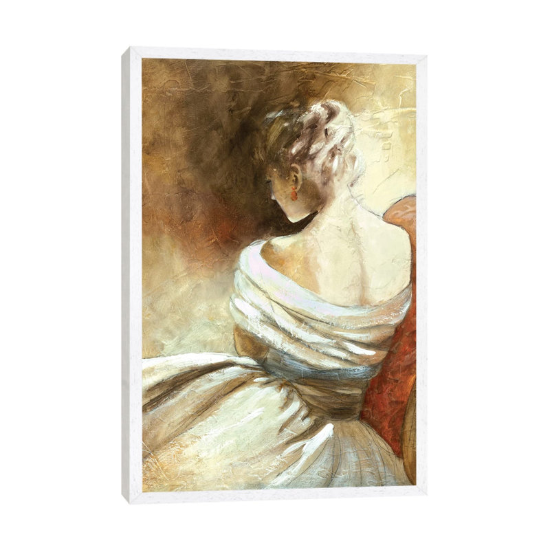 A Quiet Refrain II by Carol Robinson - Painting on Canvas, 101.6 cm H x 66.04 cm W, White Framed