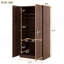 Armoire penderie 2 portes avec 3 tablettes de rangement