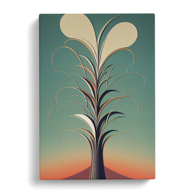 Art Deco Tree No.3 - Wrapped Canvas, 50cm H x 35cm W x 3cm D